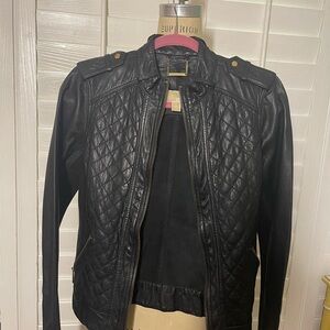 Michael Kors Collection Black Leather Jacket